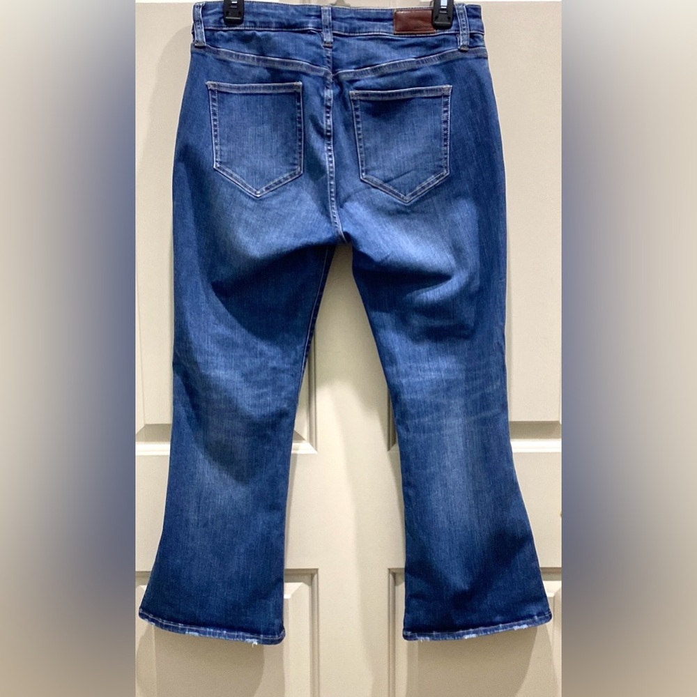 Land’s End Petite Mid Rise Curvy Boot Cut 8P Streetwear Preppy Denim Blue Jeans - Picture 5 of 11
